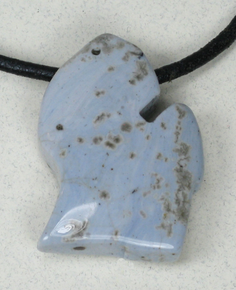 Michigan Pendant - Side-drilled Leland Blue Stone